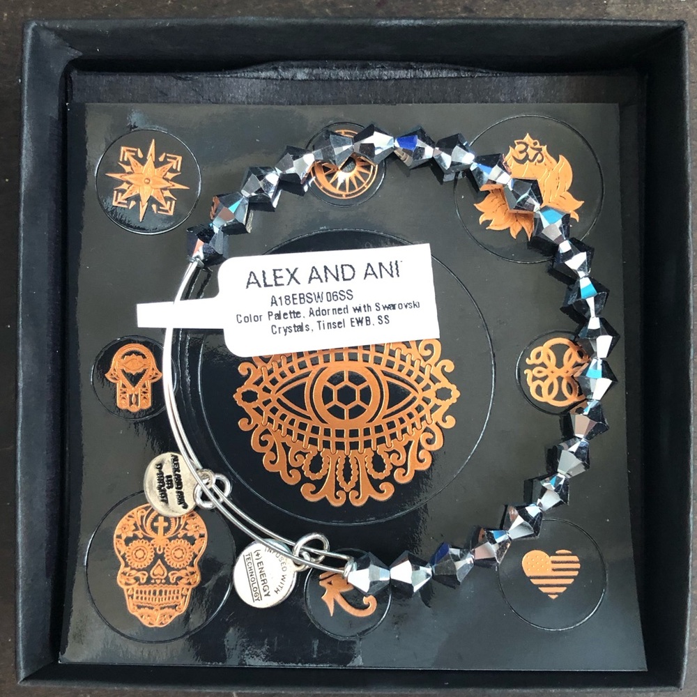 silver beaded bangle bracelet